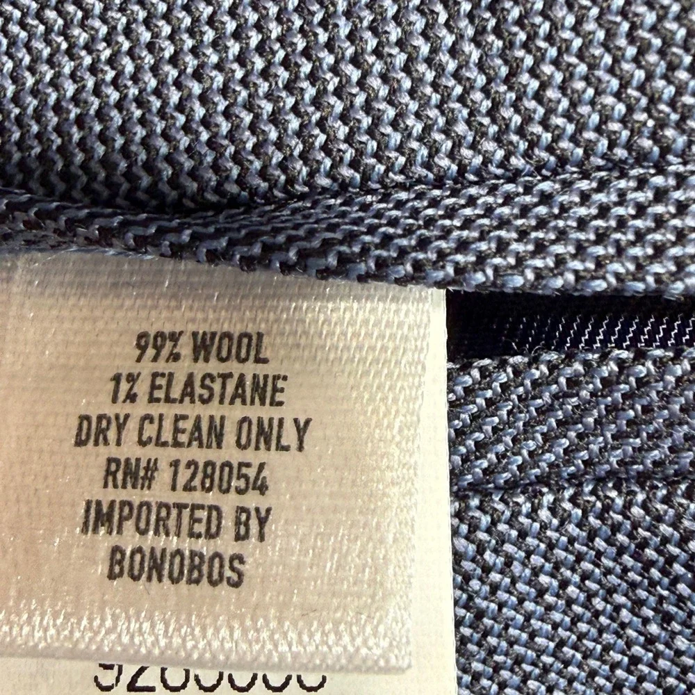 Bonobos Standard Fit Blazer Mens 52R Blue Tollegno 1900 Italian Wool Sport Coat